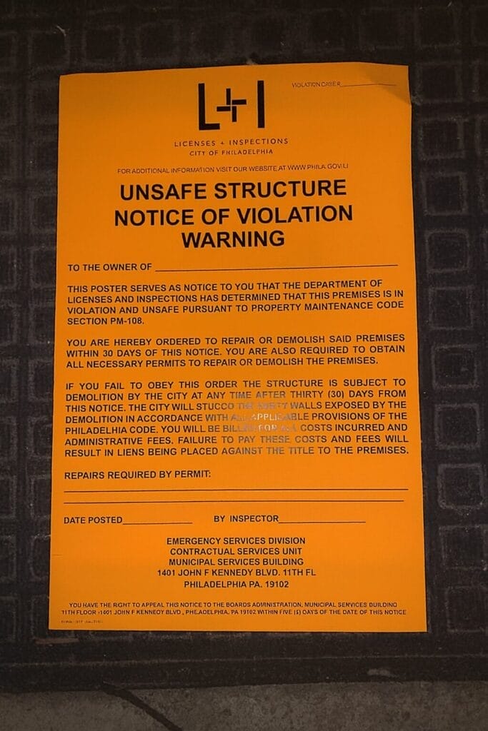 violation notice
